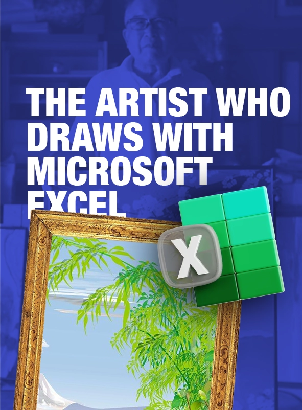 Japanese artist who paints with Excell